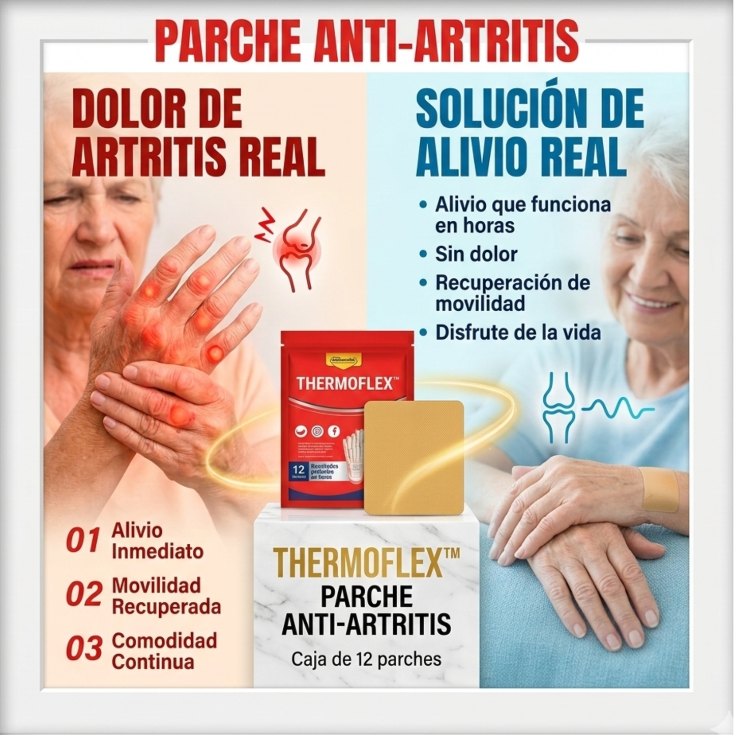 THERMOFLEX™ Alivio del Dolor que Funciona (Parche anti-artritis)