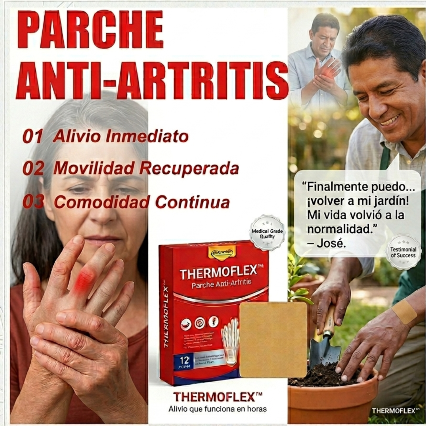 THERMOFLEX™ Alivio del Dolor que Funciona (Parche anti-artritis)