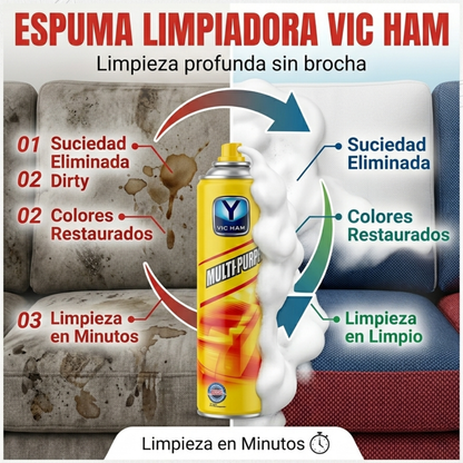 ESPUMA LIMPIADORA VIC HAM MULTIPROPÓSITO - Espuma Limpiador de Tapiz