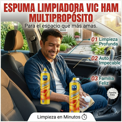 ESPUMA LIMPIADORA VIC HAM MULTIPROPÓSITO - Espuma Limpiador de Tapiz