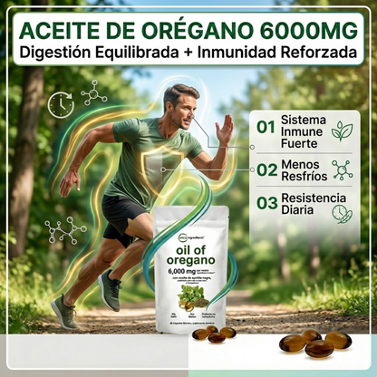 ACEITE DE ORÉGANO 6000MG Digestión Equilibrada + Inmunidad Reforzada