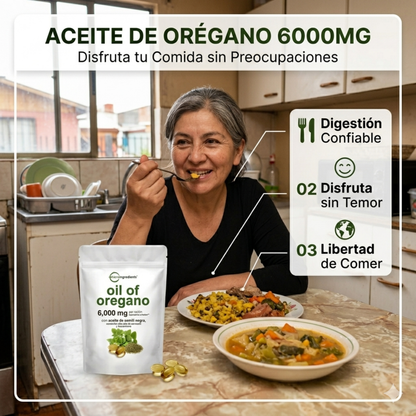 ACEITE DE ORÉGANO 6000MG Digestión Equilibrada + Inmunidad Reforzada