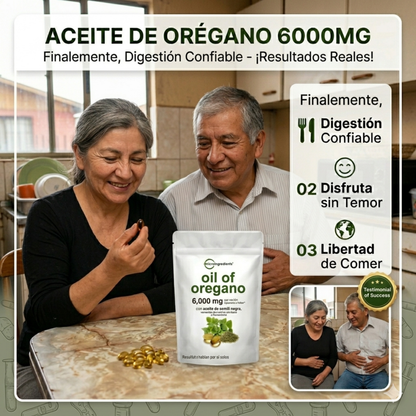 ACEITE DE ORÉGANO 6000MG Digestión Equilibrada + Inmunidad Reforzada