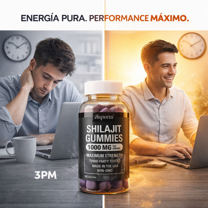 SHILAJIT GOMITAS 1000MG Energía Pura. Performance Máximo.